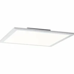 Luminaires Brilliant Plafonnier Brilliant Flat LED Argenté, 1 lumière, Télécommandes* Éclairage Led
