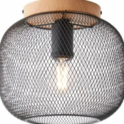 Luminaires Scandinaves-Luminaires Brilliant Plafonnier Brilliant Giada Couleur bois, 1 lumière