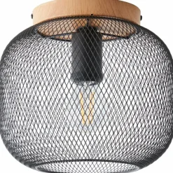 Luminaires Scandinaves-Luminaires Brilliant Plafonnier Brilliant Giada Couleur bois, 1 lumière