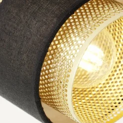 Lampes En Tissu-Luminaires Brilliant Plafonnier Brilliant Grove Noir, 2 lumières