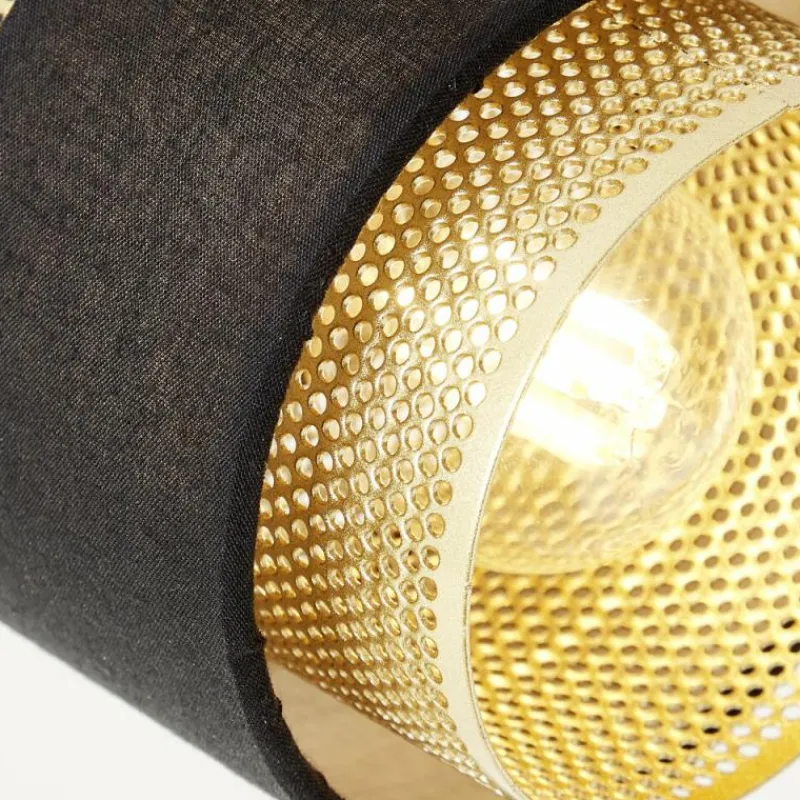 Lampes En Tissu-Luminaires Brilliant Plafonnier Brilliant Grove Noir, 2 lumières