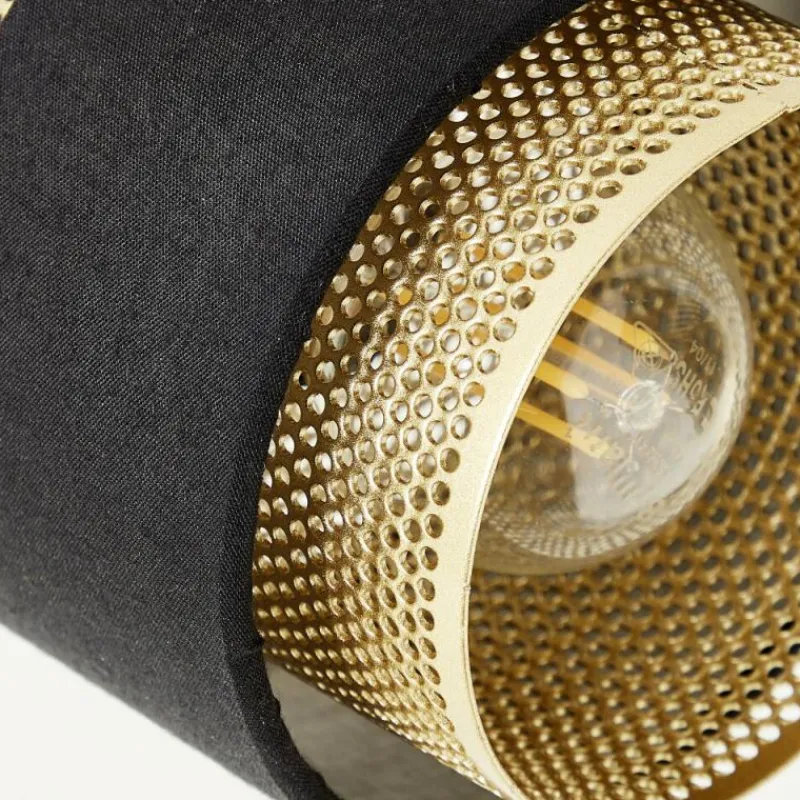 Lampes En Tissu-Luminaires Brilliant Plafonnier Brilliant Grove Noir, 2 lumières