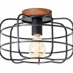 Luminaires Scandinaves-Luminaires Brilliant Plafonnier Brilliant Gwen Bois foncé, 1 lumière