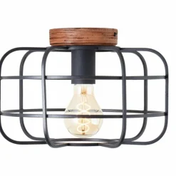 Luminaires Scandinaves-Luminaires Brilliant Plafonnier Brilliant Gwen Bois foncé, 1 lumière