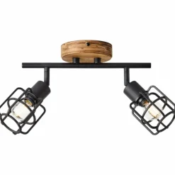 Luminaires Scandinaves-Luminaires Brilliant Plafonnier Brilliant Gwen Bois foncé, 2 lumières