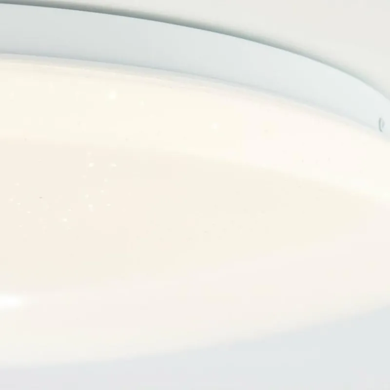 Luminaires Brilliant Plafonnier Brilliant Heddy LED Blanc, 1 lumière, Télécommandes, Changeur de couleurs