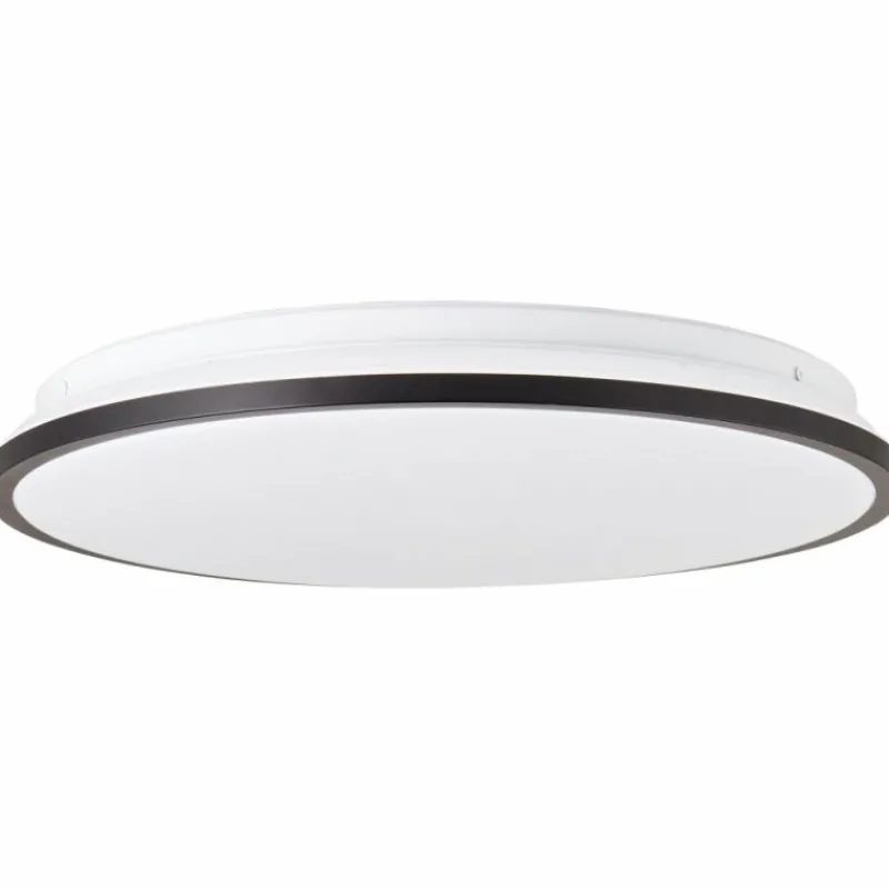 Luminaires Brilliant Plafonnier Brilliant Heida LED Noir, Blanc, 1 lumière, Télécommandes, Changeur de couleurs* Éclairage Led