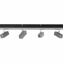 Luminaires Brilliant Plafonnier Brilliant Howle LED Aluminium, Noir, 4 lumières* Spots Et Projecteurs
