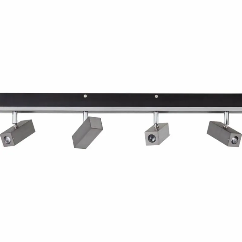 Luminaires Brilliant Plafonnier Brilliant Howle LED Aluminium, Noir, 4 lumières* Spots Et Projecteurs