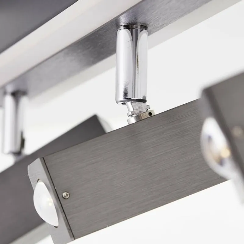 Luminaires Brilliant Plafonnier Brilliant Howle LED Aluminium, Noir, 4 lumières* Spots Et Projecteurs