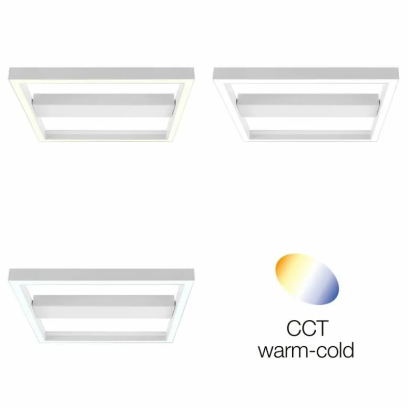 Luminaires Brilliant Plafonnier Brilliant Icarus LED Blanc, 1 lumière, Télécommandes, Changeur de couleurs* Éclairage Led