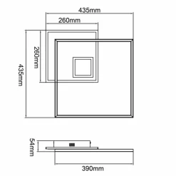 Luminaires Brilliant Plafonnier Brilliant Iorgo LED Blanc, 1 lumière* Éclairage Led