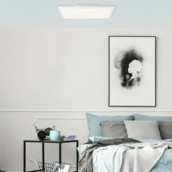 Luminaires Brilliant Plafonnier Brilliant Jacinda LED Blanc, 1 lumière, Télécommandes* Éclairage Led