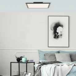 Luminaires Brilliant Plafonnier Brilliant Jacinda LED Noir, 1 lumière, Télécommandes* Éclairage Led