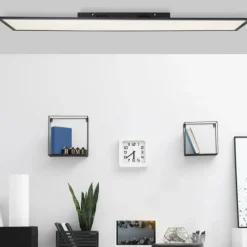 Luminaires Brilliant Plafonnier Brilliant Jacinda LED Noir, 1 lumière, Télécommandes* Éclairage Led