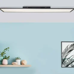 Luminaires Brilliant Plafonnier Brilliant Jacinda LED Noir, 1 lumière, Télécommandes* Éclairage Led