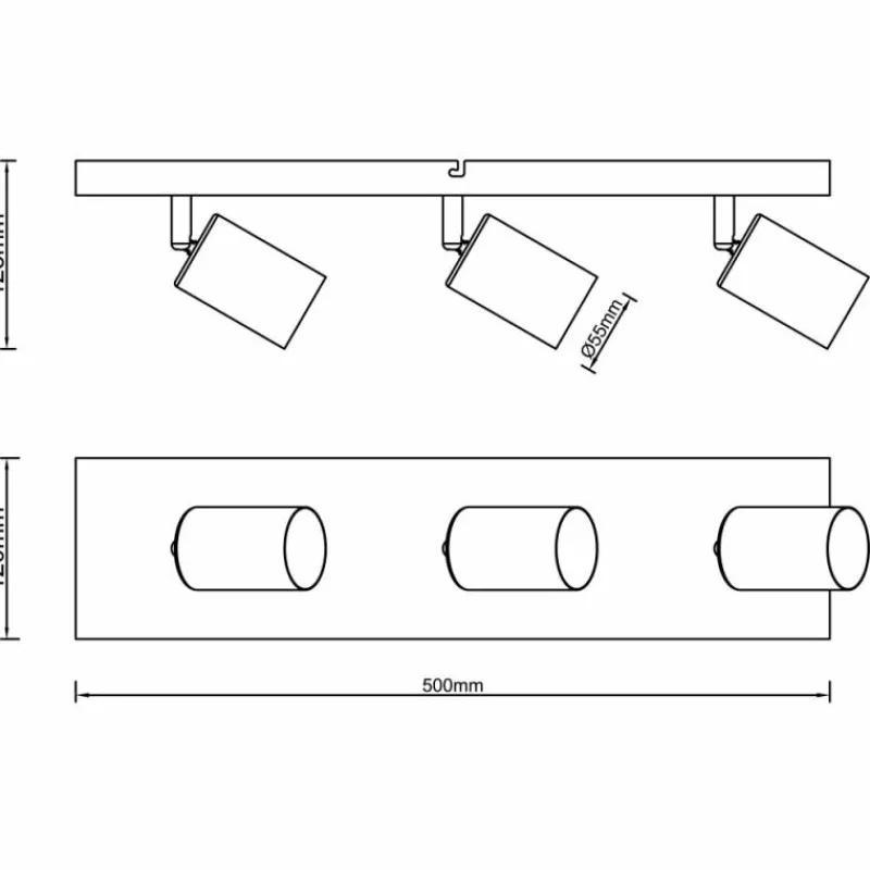 Luminaires Brilliant Plafonnier Brilliant Jello LED Noir, 3 lumières* Éclairage Led
