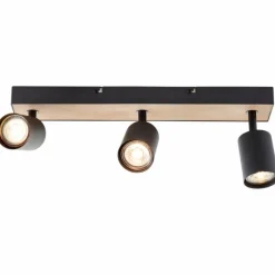 Luminaires Scandinaves-Luminaires Brilliant Plafonnier Brilliant Jello Wood Écru, Noir, 3 lumières