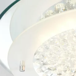 Luminaires Brilliant Plafonnier Brilliant Jolene Chrome, 1 lumière, Télécommandes