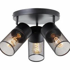 Lampes Industrielles-Luminaires Brilliant Plafonnier Brilliant Kamolo Noir, 3 lumières