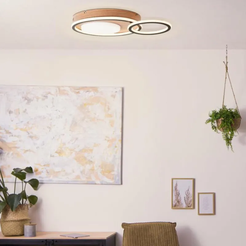 Luminaires Scandinaves-Luminaires Brilliant Plafonnier Brilliant Karney LED Brun, Noir, 1 lumière