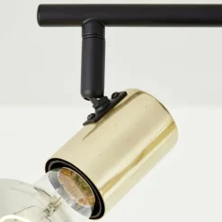 Lampes Dorées-Luminaires Brilliant Plafonnier Brilliant Kerry Or, Noir, 3 lumières