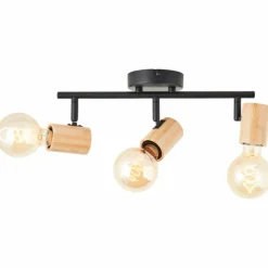 Luminaires Scandinaves-Luminaires Brilliant Plafonnier Brilliant Kerry Écru, Noir, 3 lumières