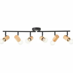 Luminaires Scandinaves-Luminaires Brilliant Plafonnier Brilliant Kerry Écru, Noir, 6 lumières