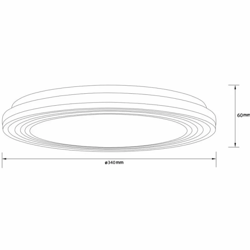 Luminaires Brilliant Plafonnier Brilliant Kobana LED Blanc, 1 lumière* Éclairage Led
