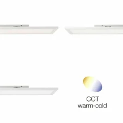 Lampes Industrielles-Luminaires Brilliant Plafonnier Brilliant Laurice LED Blanc, 1 lumière, Télécommandes