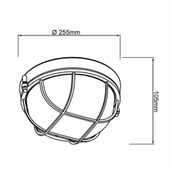 Luminaires Brilliant Plafonnier Brilliant Lauren Noir, 1 lumière