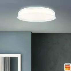 Luminaires Brilliant Plafonnier Brilliant Leanna LED Blanc, 1 lumière, Télécommandes, Changeur de couleurs