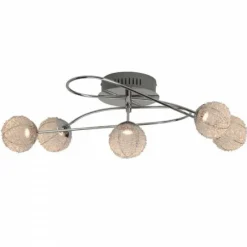 Luminaires Brilliant Plafonnier Brilliant Leuchten Dajana LED Chrome, 5 lumières* Éclairage Led