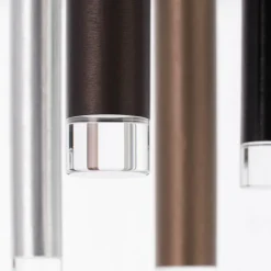 Luminaires Brilliant Plafonnier Brilliant Living Cembalo LED Brun, 7 lumières* Éclairage Led