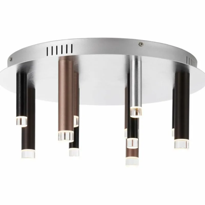 Luminaires Brilliant Plafonnier Brilliant Living Cembalo LED Brun, 12 lumières* Éclairage Led