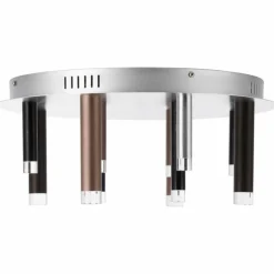 Luminaires Brilliant Plafonnier Brilliant Living Cembalo LED Brun, 12 lumières* Éclairage Led