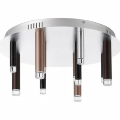 Luminaires Brilliant Plafonnier Brilliant Living Cembalo LED Brun, 12 lumières* Éclairage Led