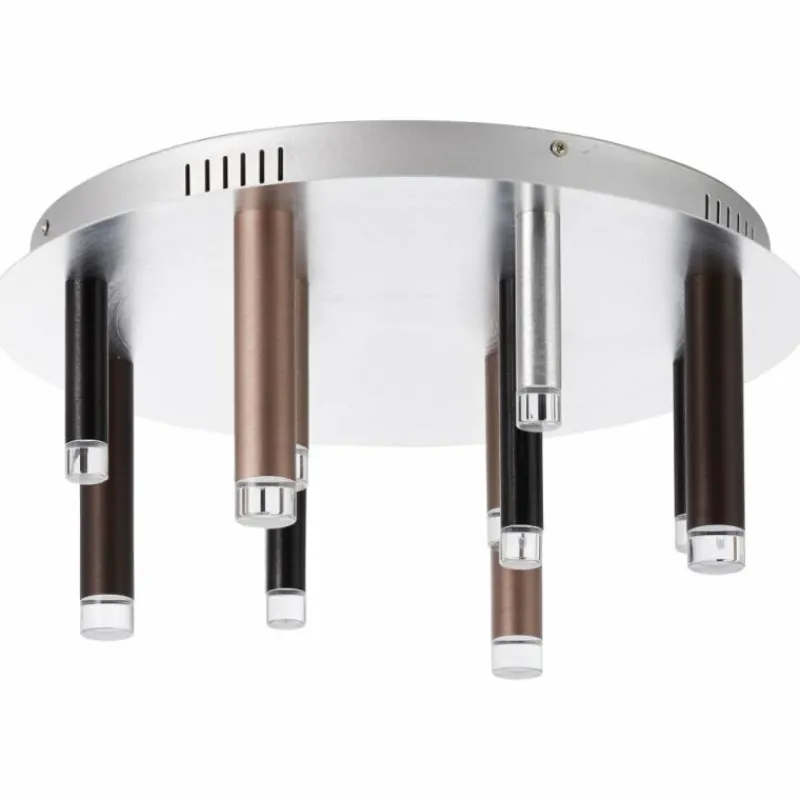 Luminaires Brilliant Plafonnier Brilliant Living Cembalo LED Brun, 12 lumières* Éclairage Led