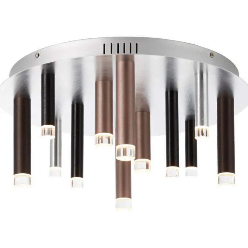 Luminaires Brilliant Plafonnier Brilliant Living Cembalo LED Brun, 12 lumières* Éclairage Led