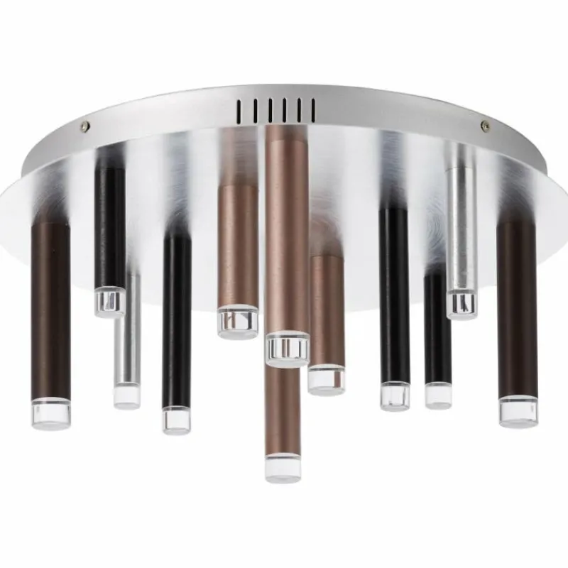 Luminaires Brilliant Plafonnier Brilliant Living Cembalo LED Brun, 12 lumières* Éclairage Led