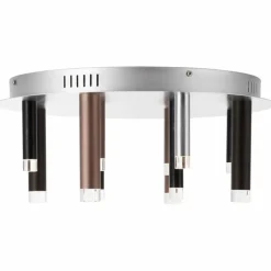 Luminaires Brilliant Plafonnier Brilliant Living Cembalo LED Brun, 12 lumières* Éclairage Led