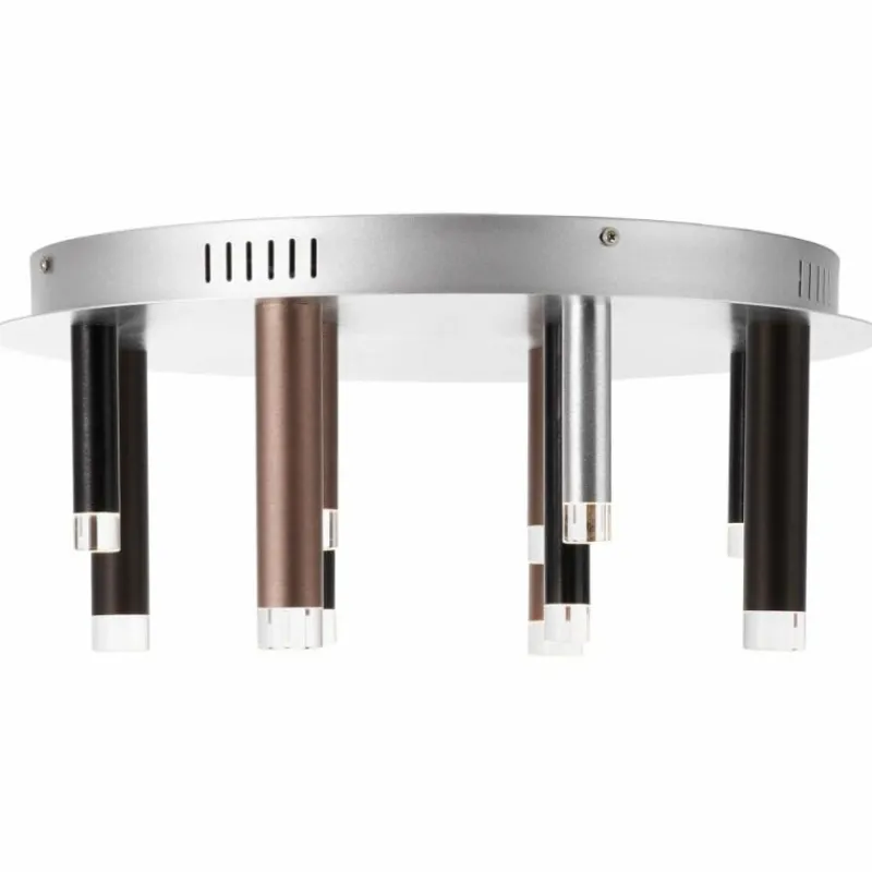 Luminaires Brilliant Plafonnier Brilliant Living Cembalo LED Brun, 12 lumières* Éclairage Led