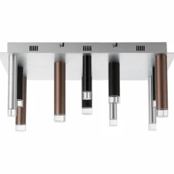 Luminaires Brilliant Plafonnier Brilliant Living Cembalo LED Brun, 12 lumières* Éclairage Led