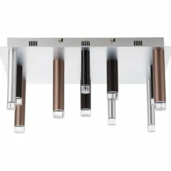 Luminaires Brilliant Plafonnier Brilliant Living Cembalo LED Brun, 12 lumières* Éclairage Led