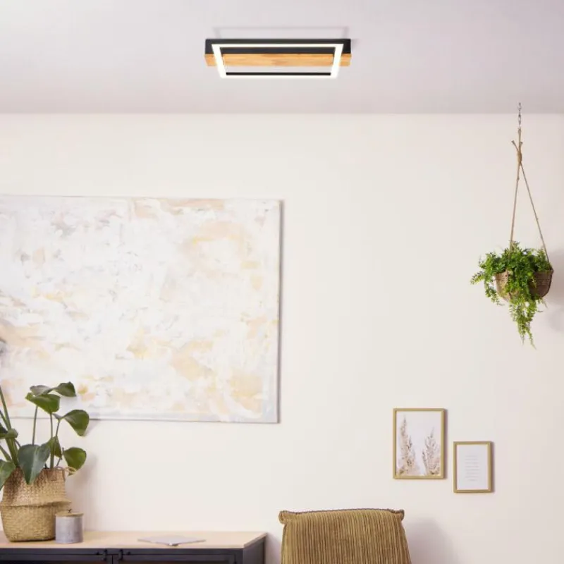 Luminaires Scandinaves-Luminaires Brilliant Plafonnier Brilliant Loneos LED Brun, Noir, 1 lumière