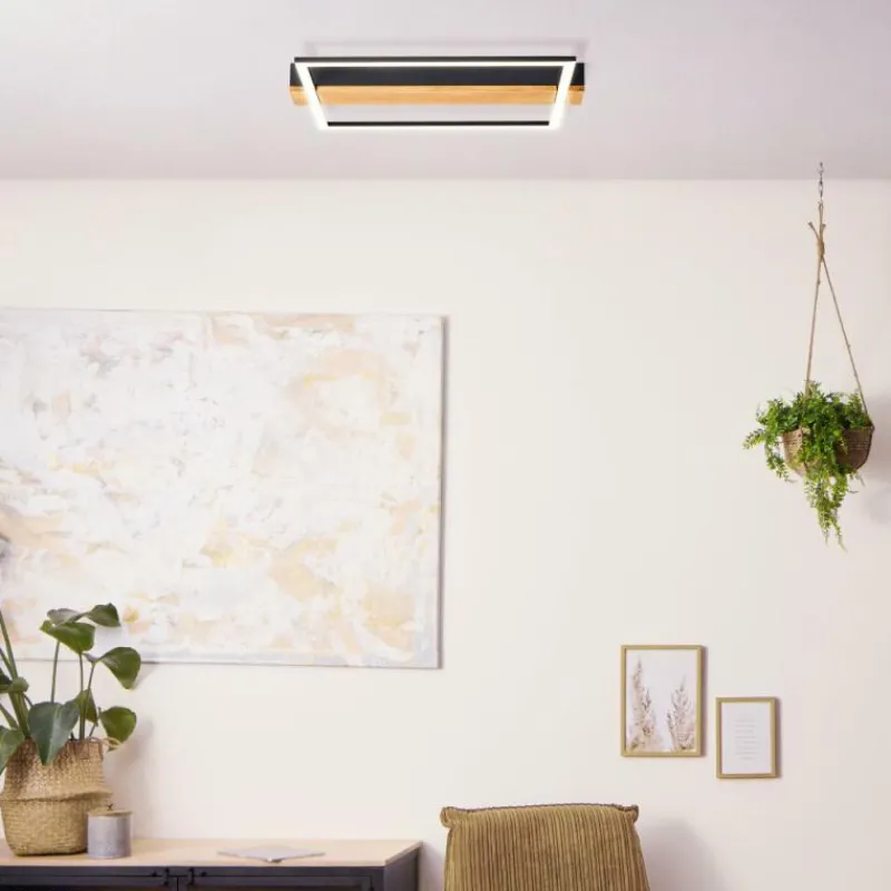 Luminaires Scandinaves-Luminaires Brilliant Plafonnier Brilliant Loneos LED Brun, Noir, 1 lumière