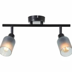 Luminaires Brilliant Plafonnier Brilliant Loralie Noir, 2 lumières