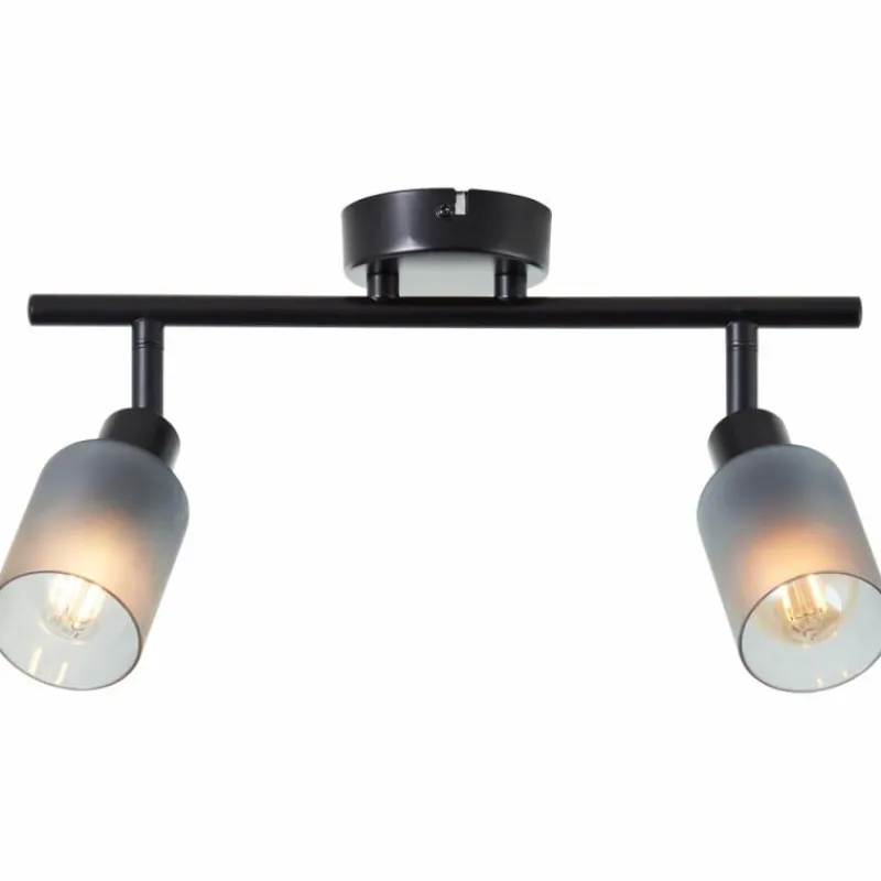 Luminaires Brilliant Plafonnier Brilliant Loralie Noir, 2 lumières