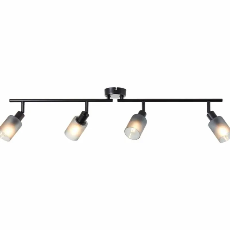 Luminaires Brilliant Plafonnier Brilliant Loralie Noir, 4 lumières