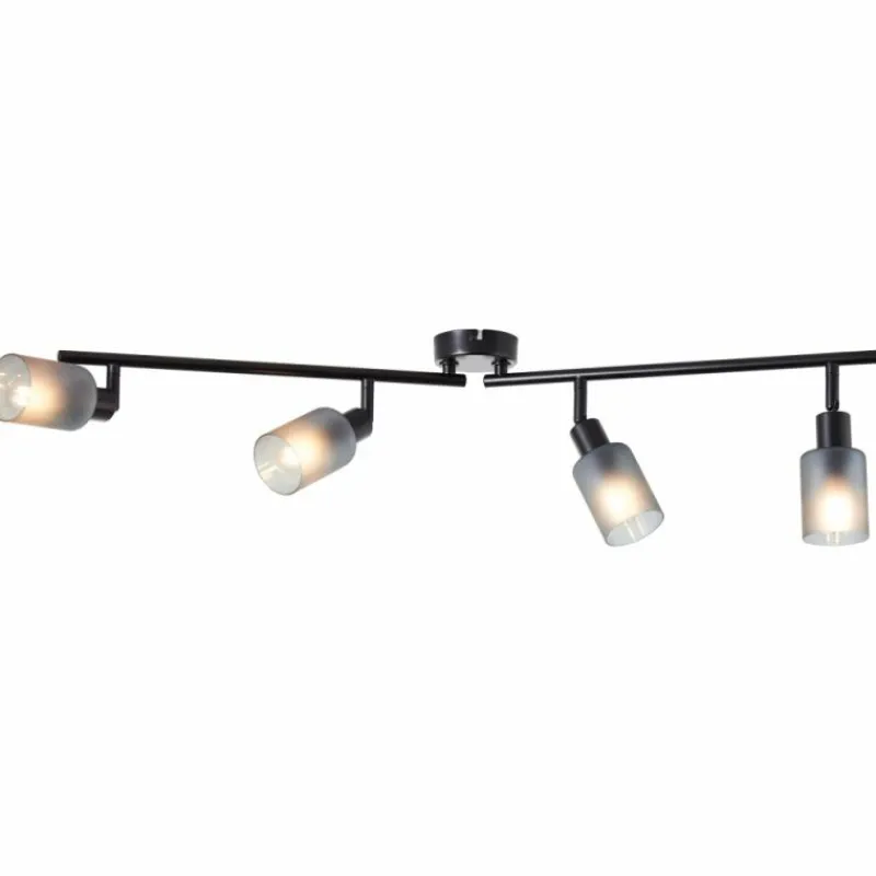 Luminaires Brilliant Plafonnier Brilliant Loralie Noir, 4 lumières